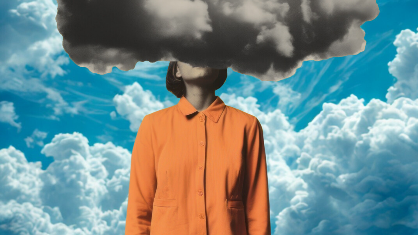 Untitled (Website) women with her head in the clouds